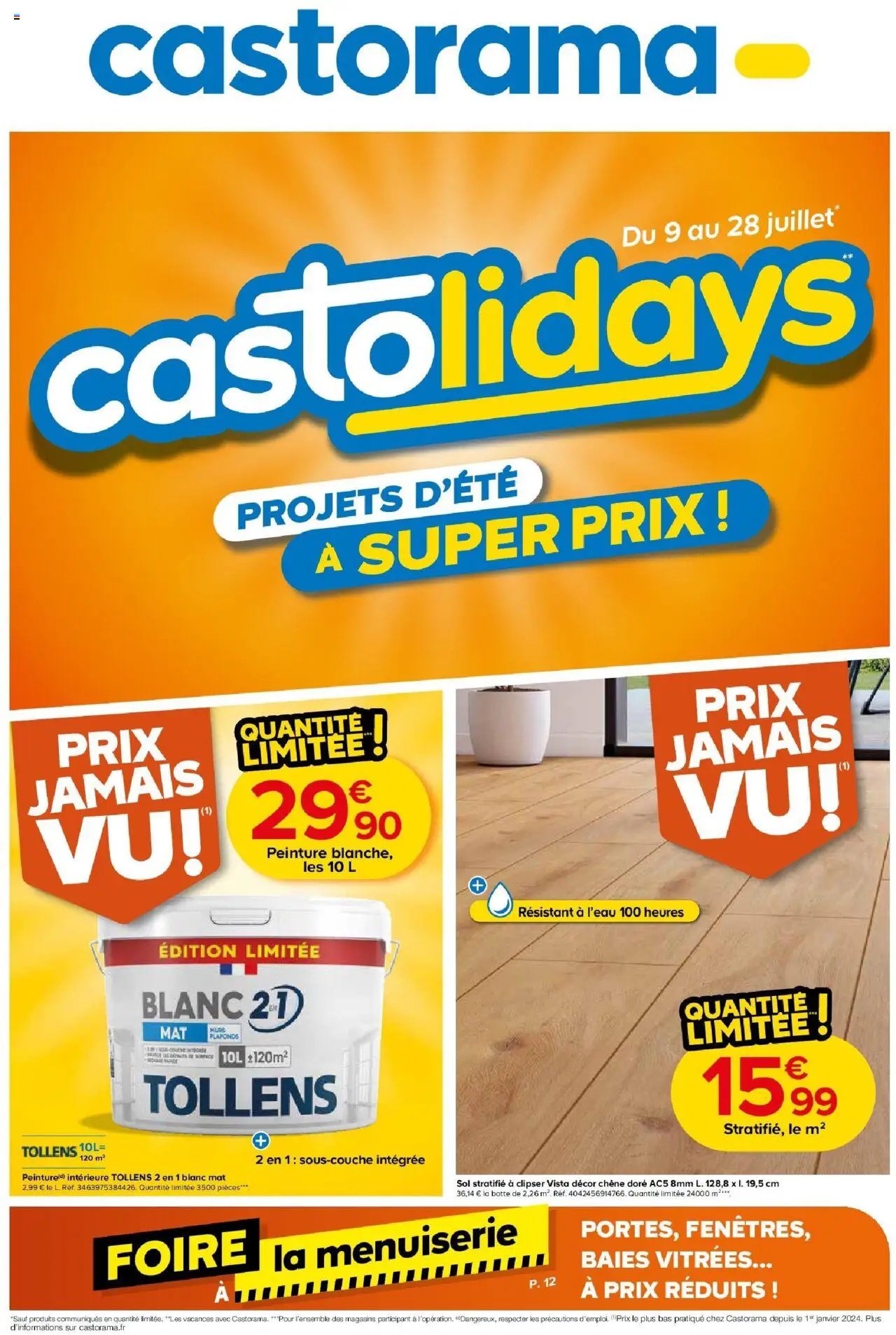 Castolidays, projets d'été à super prix ! de la boutique Castorama valable du 10/07/2025 - Page numéro 1 - Peinture, Sol stratifié
