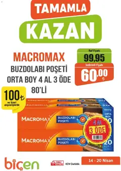 Biçen Market Biçen Market - Tamamla Kazan 14.04.2026 - Broşürünün önizlemesi