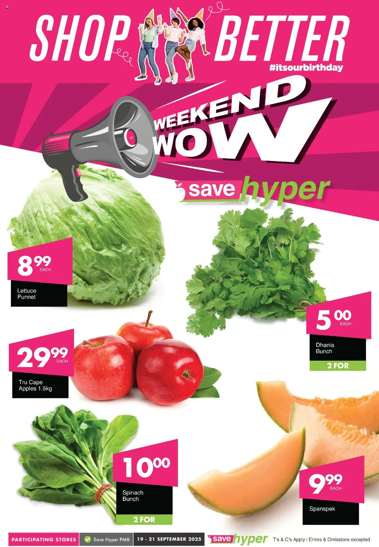 Save Weekend Wow from 19/09 - 21/09/2025 > Promotions