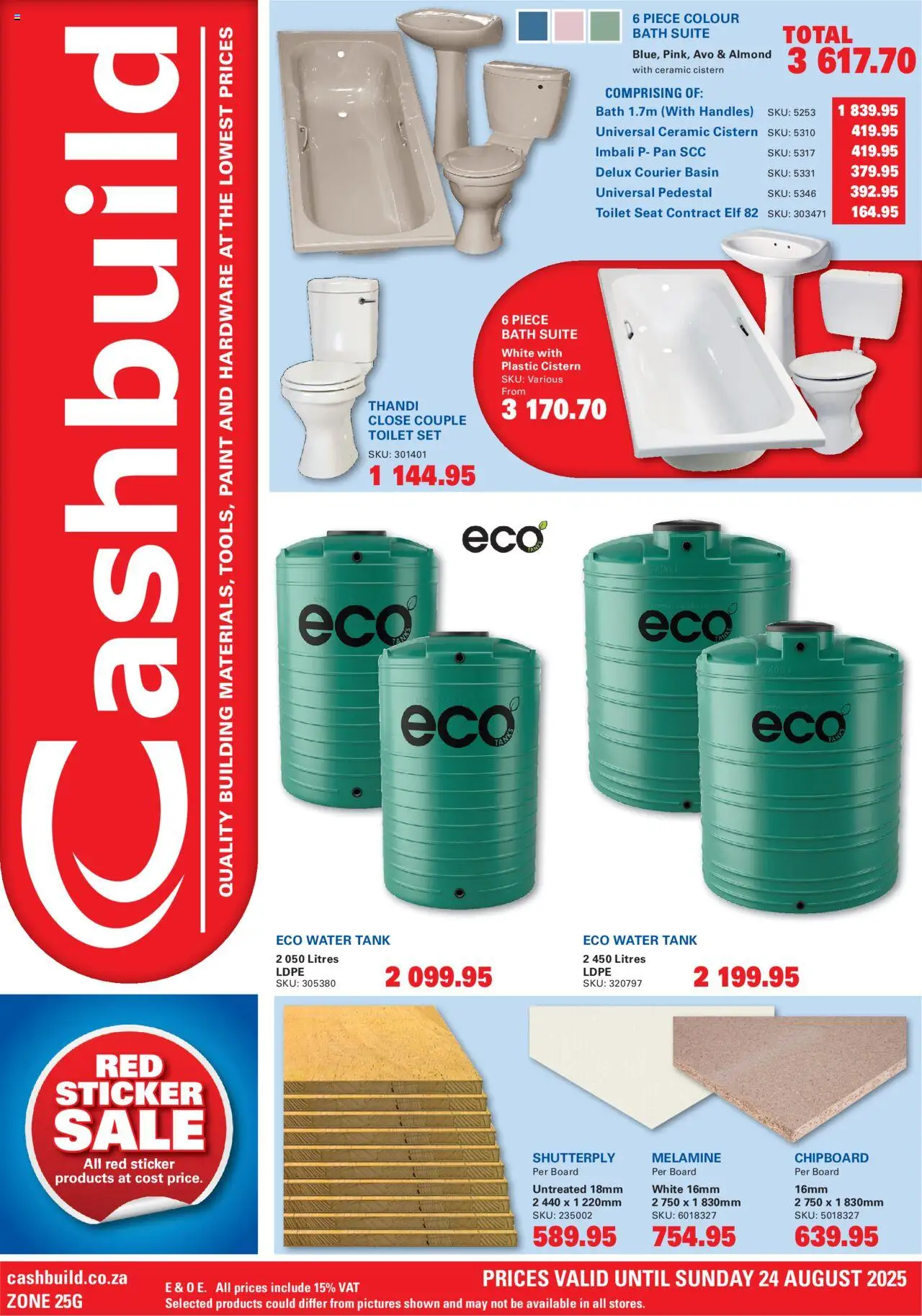 Cashbuild Western Cape - Red Sticker Sale from 07/08 - 24/08/2025 > Promotions
