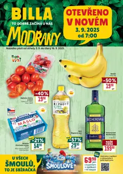 Náhled nabídky: Billa Leták - Modřany platný od 03.09.2025
