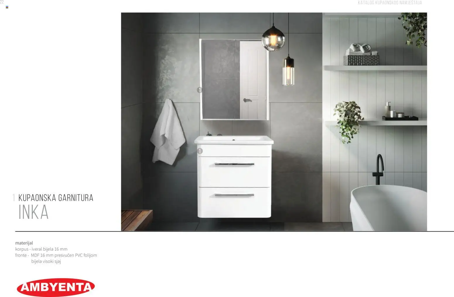 Pregled letka Katalog Kupaonski namještaj trgovine AMBYENTA vrijedi od 2025.10.01