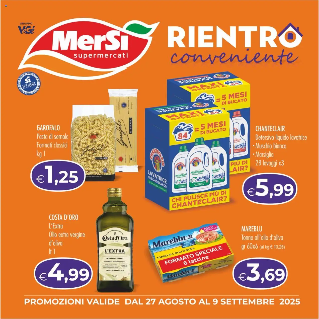 Volantino MerSi Supermercati valido da 27/08/2025 numero di pagina 1