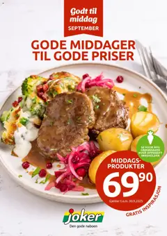 Forhåndsvis Godt til middag fra butikk Joker gyldig fra 02/09/2025