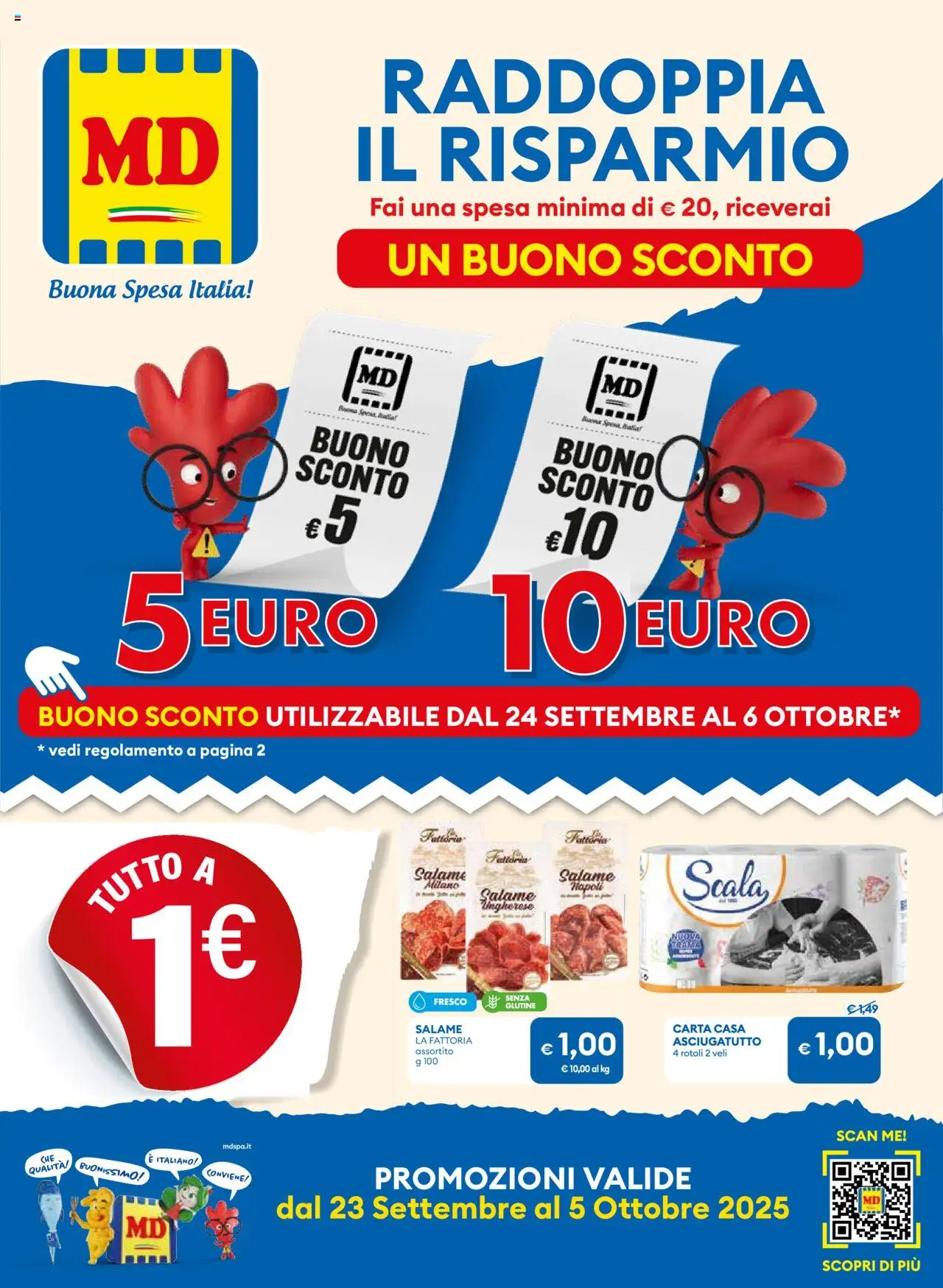 Volantino MD Discount valido da 23/09/2025 numero di pagina 1