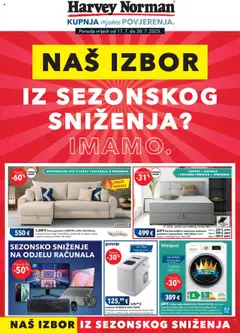 Pregled letka Katalog trgovine Harvey Norman vrijedi od 17.07.2025