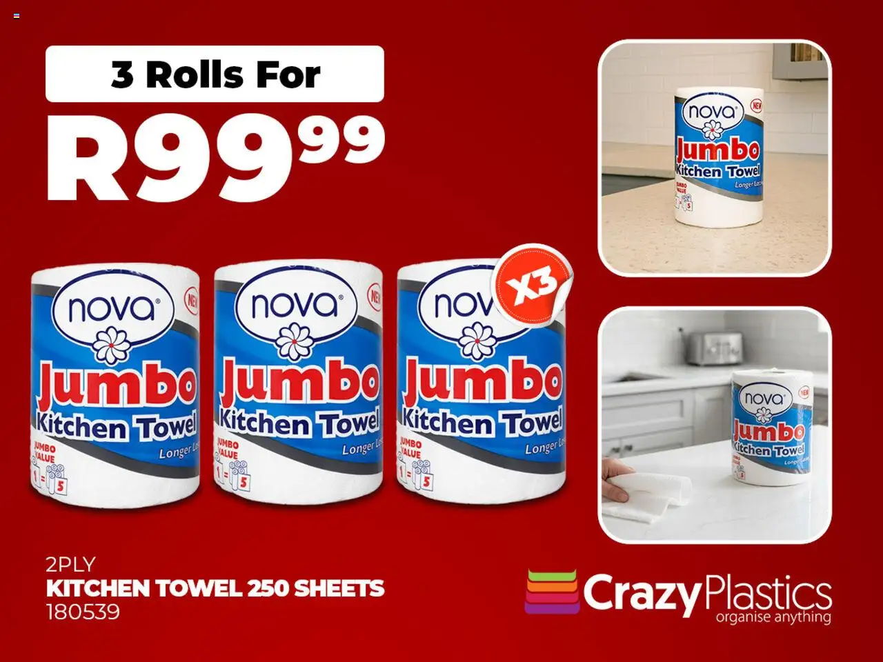 Crazy Plastics Paper Towels from from Monday 20/10/2025 > Promotions
