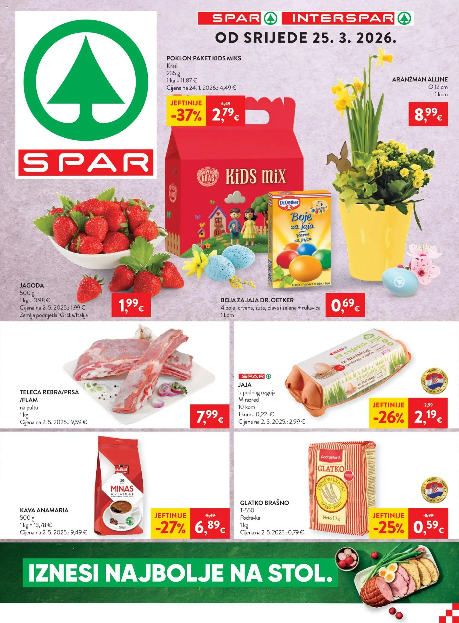 Pregled letka Spar Katalog trgovine Spar vrijedi od 25.03.2026