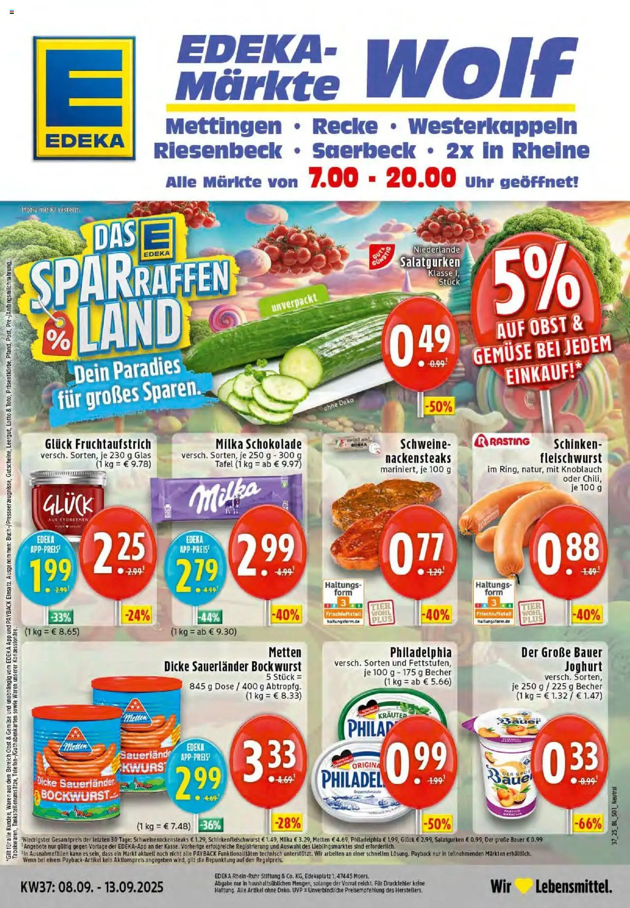 EDEKA Prospekt ab 07.09.2025 - Prospekt Saerbeck Online