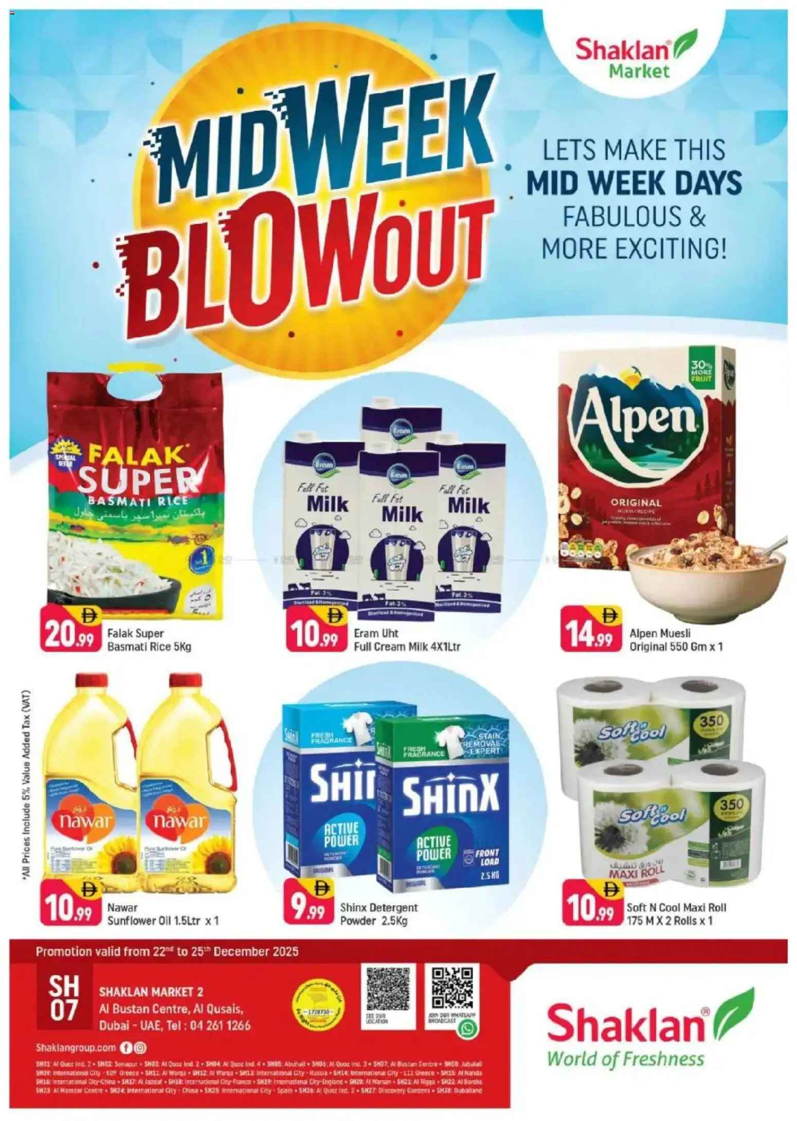 Preview of the catalogue Midweek Blow Out - Al Bustan Centre, Al Qusais of store Shaklan valid from 22 Dec, 2025