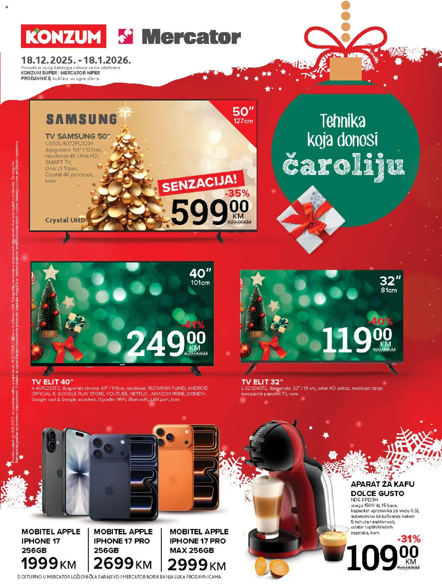 Pregled letka Tehnika koja donosi čaroliju trgovine KONZUM vrijedi od 18.12.2025