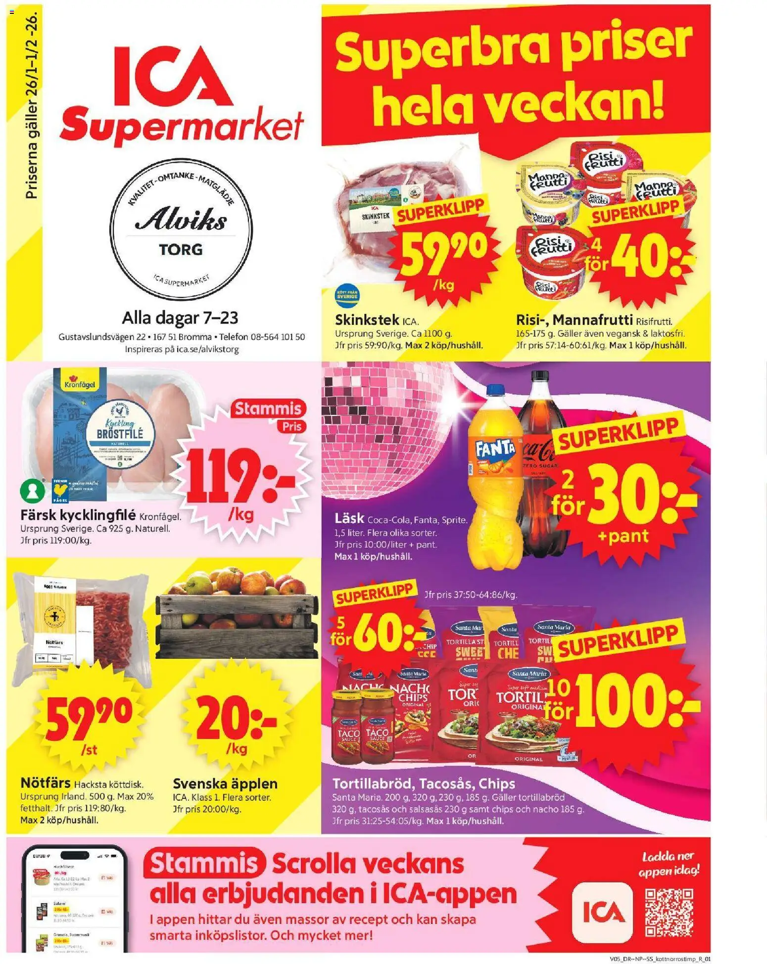 Förhandsgranska reklamblad Bromma från butik ICA Supermarket gäller från 26/01/2026