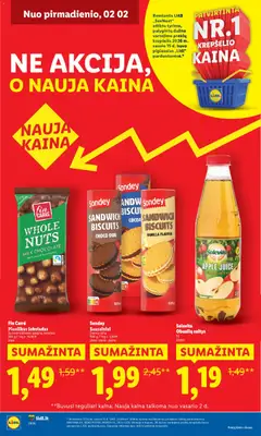 LIDL parduotuvės leidinio Leidinys - Didysis kainų mažinimas galiojančio nuo 2026.01.02 peržiūra