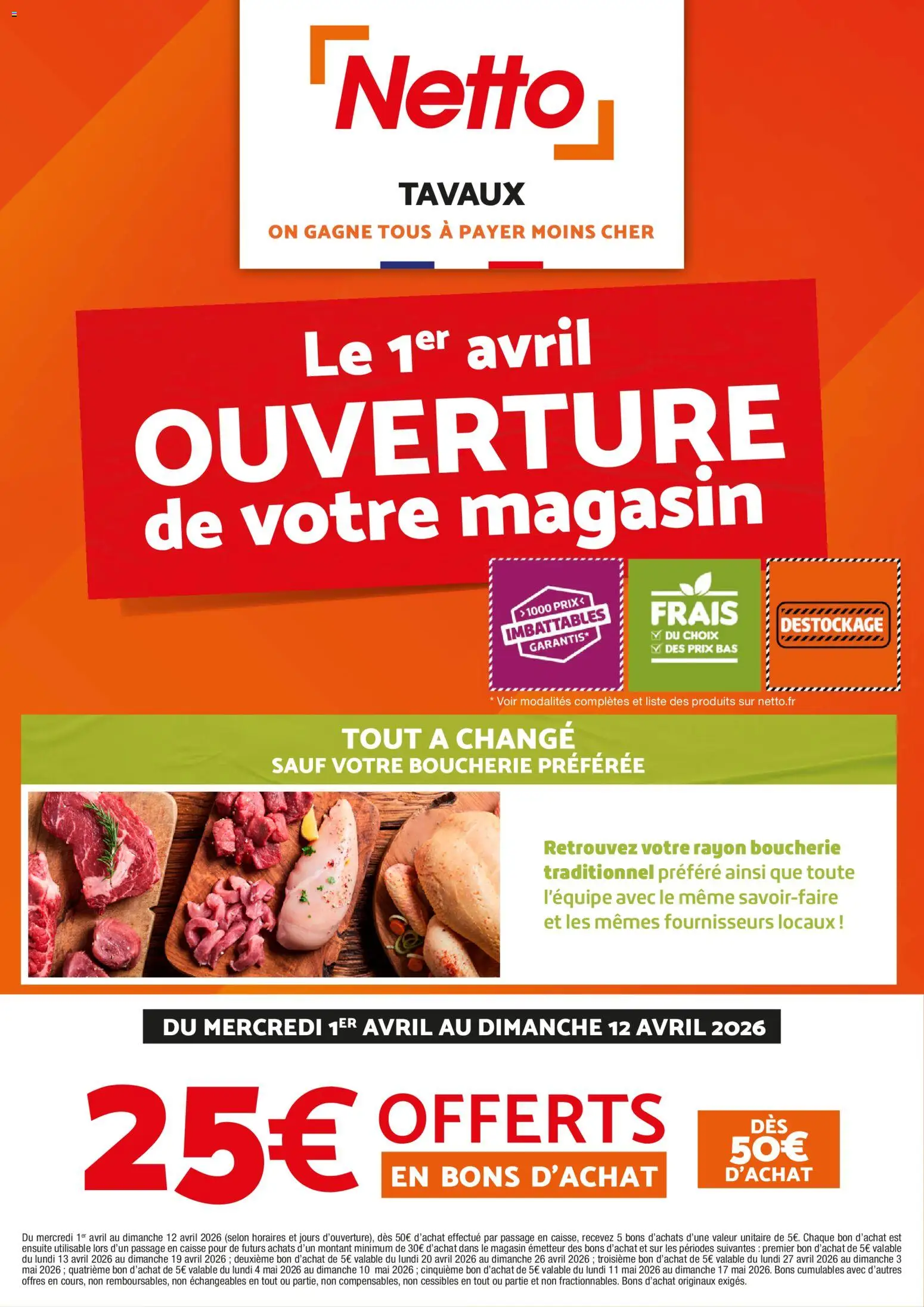 Prévisualisation de Netto - Découvrez votre magasin Tavaux du magasin Netto formulaire valide 01/04/2026