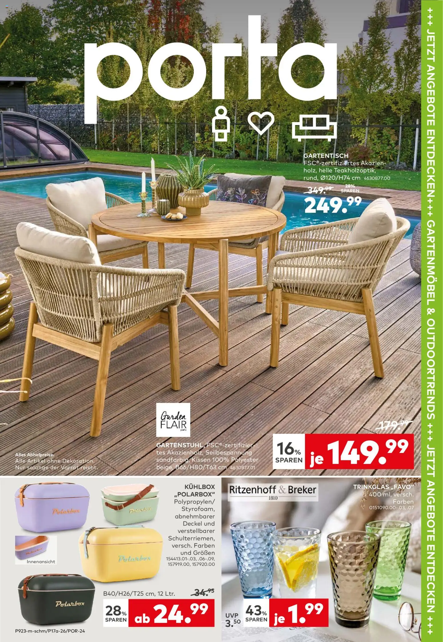 Vorschau von dem Prospekt des Geschäftes Porta!, gültig ab dem 13.04.2026 - Gartenmöbel, Kissen
