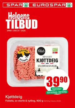 Forhåndsvis Helgens Tilbud fra butikk Spar gyldig fra 11/09/2025