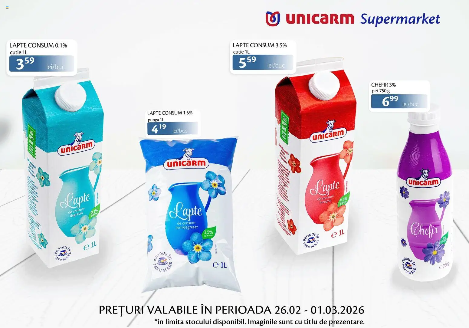 Previzualizarea de cataloage: Unicarm Catalog - Produse lactate valabil de la 26.02.2026