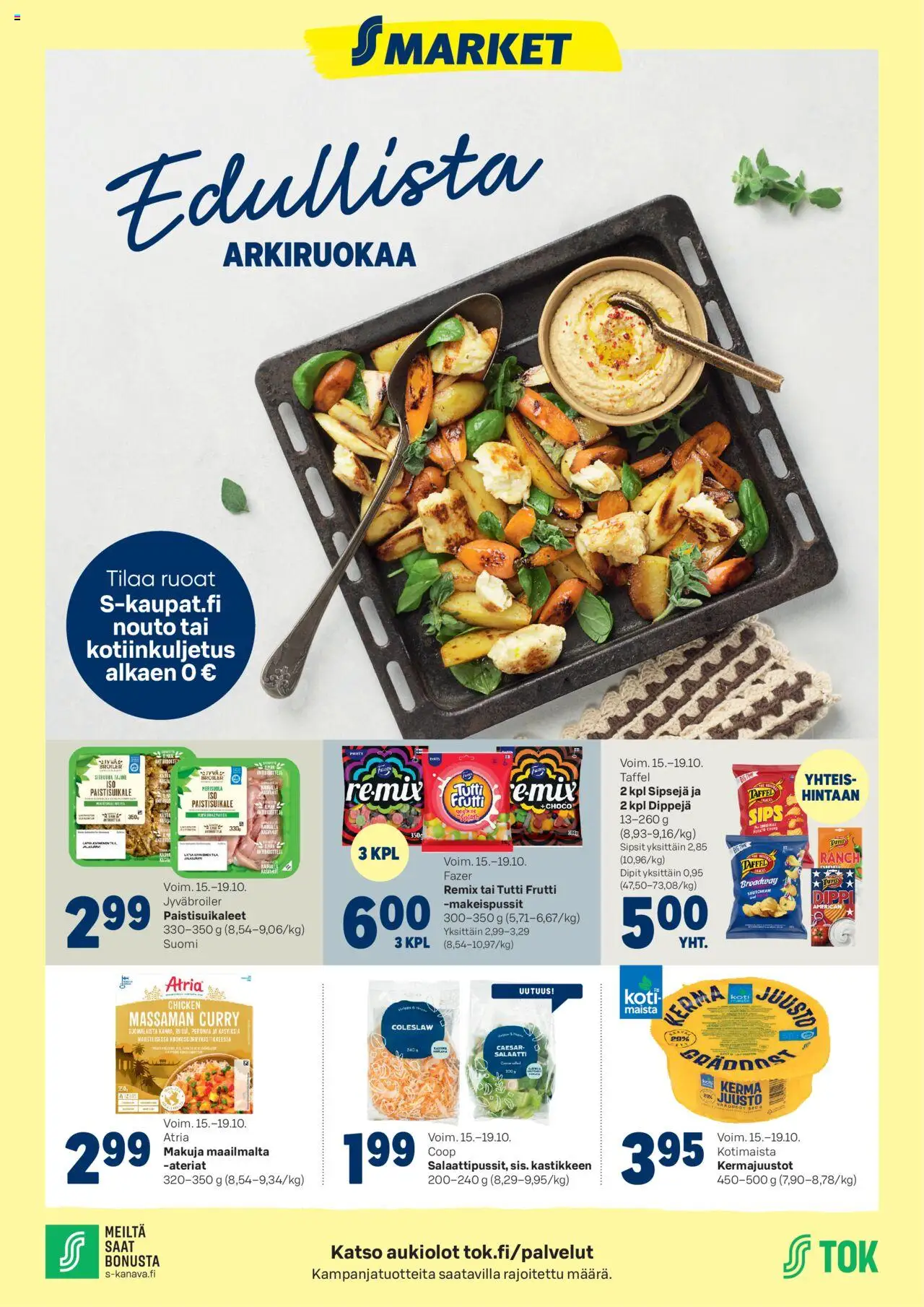 S-market-kaupan Tarjoukset - Edullista Arkiruokаa voimassa 15/10/2025 - Sivulla 1