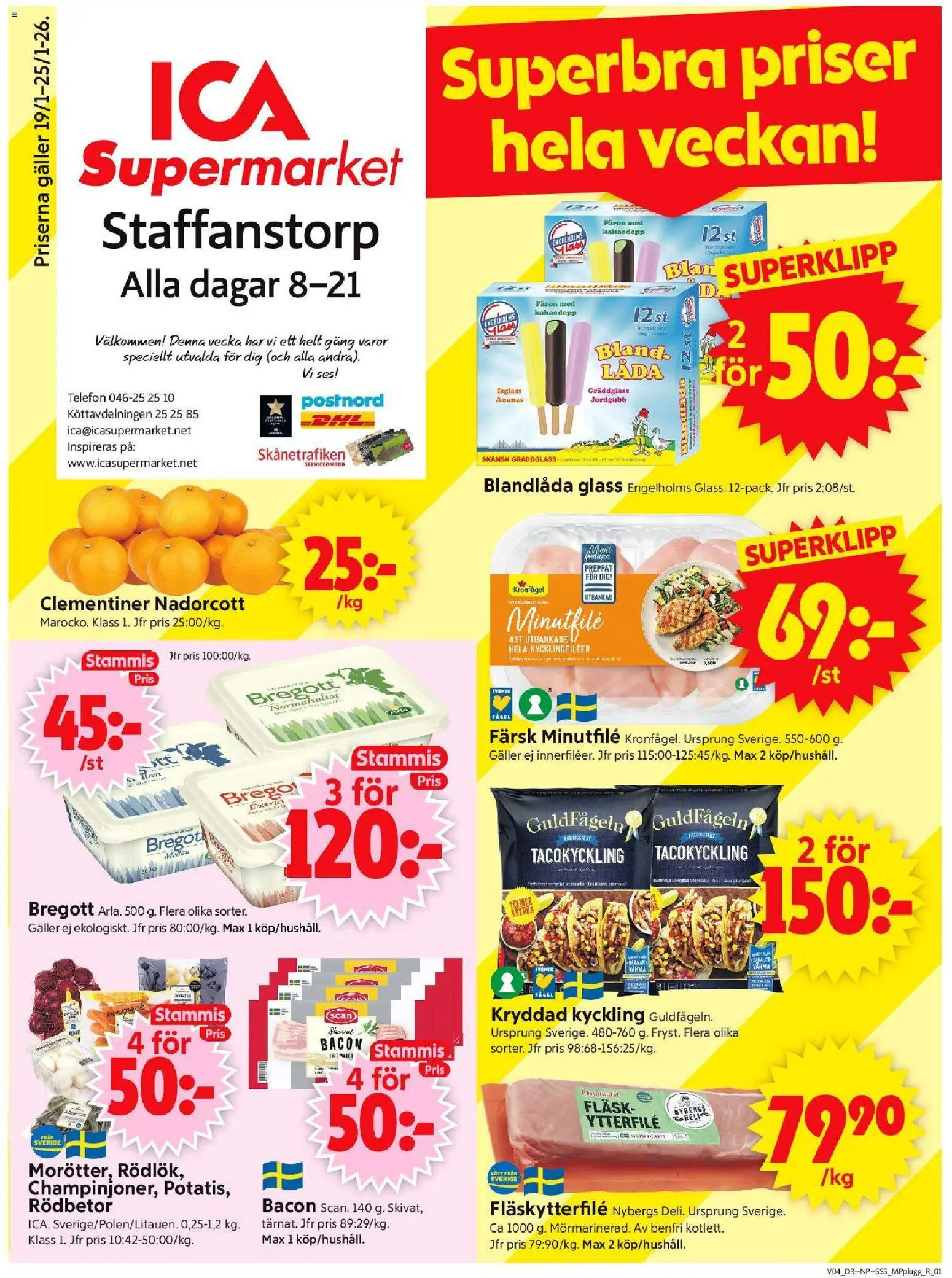 Förhandsgranska reklamblad Staffanstorp från butik ICA Supermarket gäller från 19/01/2026