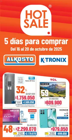 Vista previa del folleto de la tienda Alkosto válido desde el 16/10/2025 