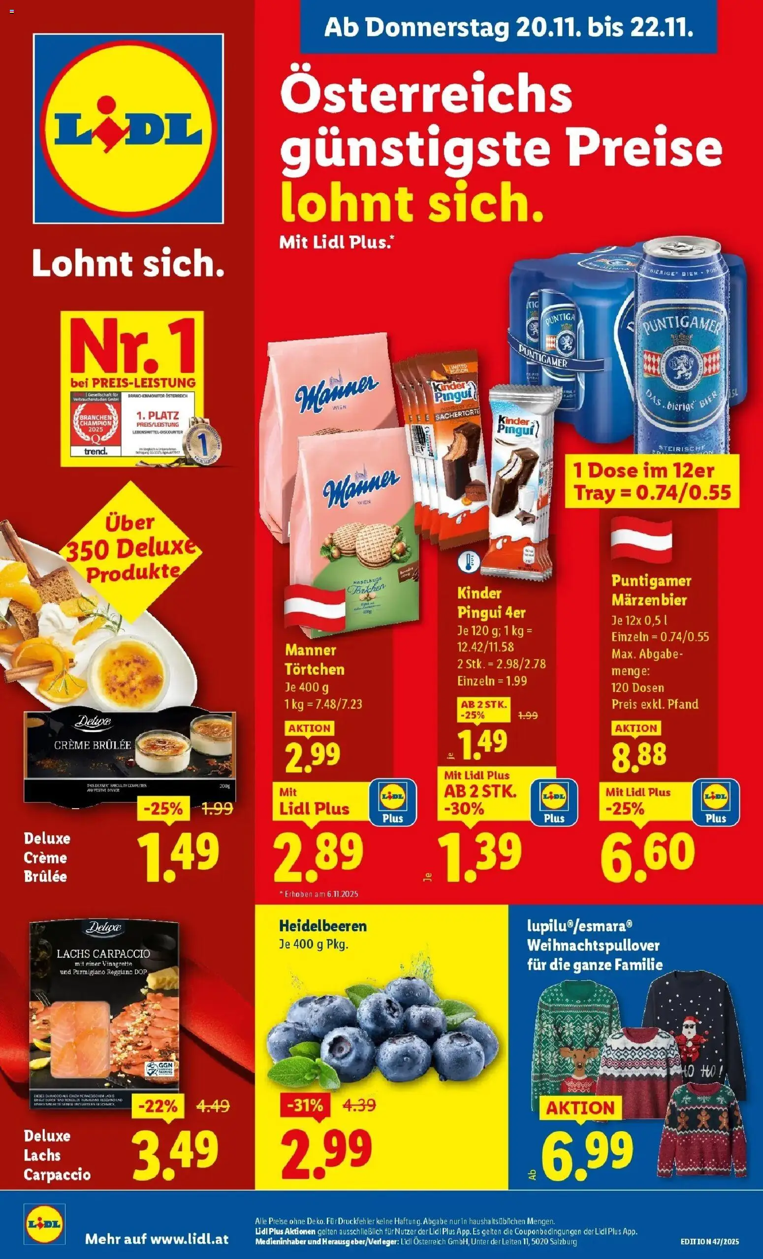 Vorschau der Angebote: Lidl Wien, Langenzersdorf, Zwettl gültig ab 20.11.2025