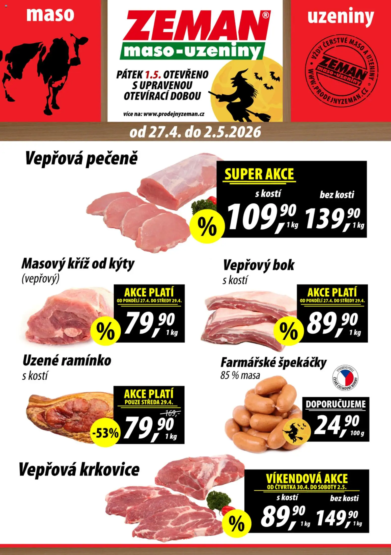 Náhled nabídky: Prodejny Zeman Prodejny Zeman leták platný od 27.04.2026