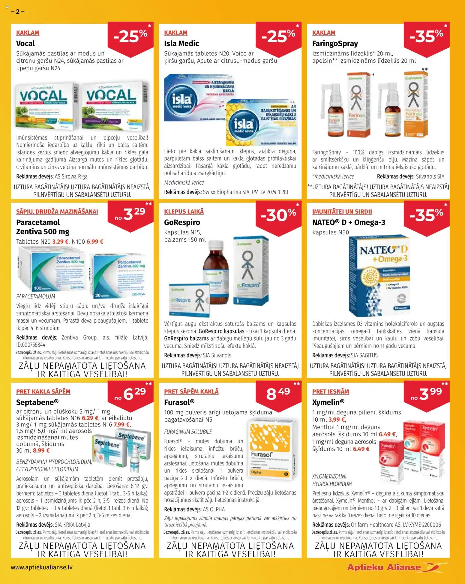 Skatīt Aptieku Alianse akciju bukletu, derīgs no 2025.12.01