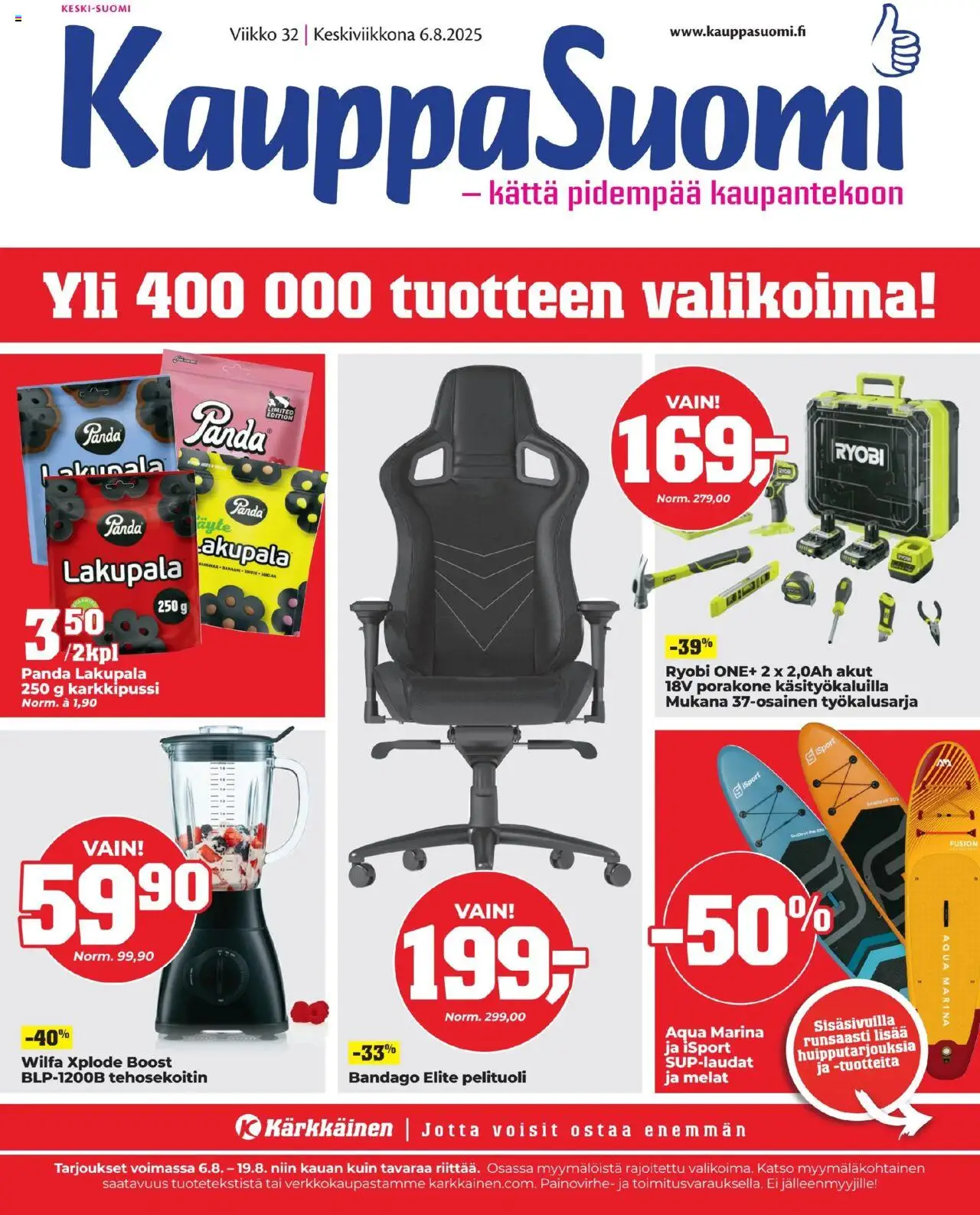 Kärkkäinen-kaupan KauppaSuomi Keski-Suomen painos voimassa 06/08/2025 - Sivulla 1
