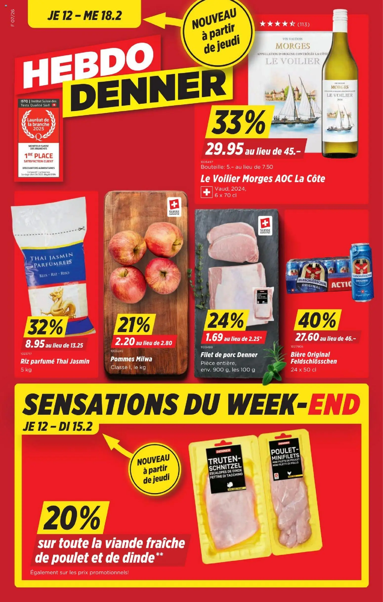 Vorschau des Merkblatts Aktionen FR vom Shop Denner gültig von 12.02.2026 bis 18.02.2026 - Reis