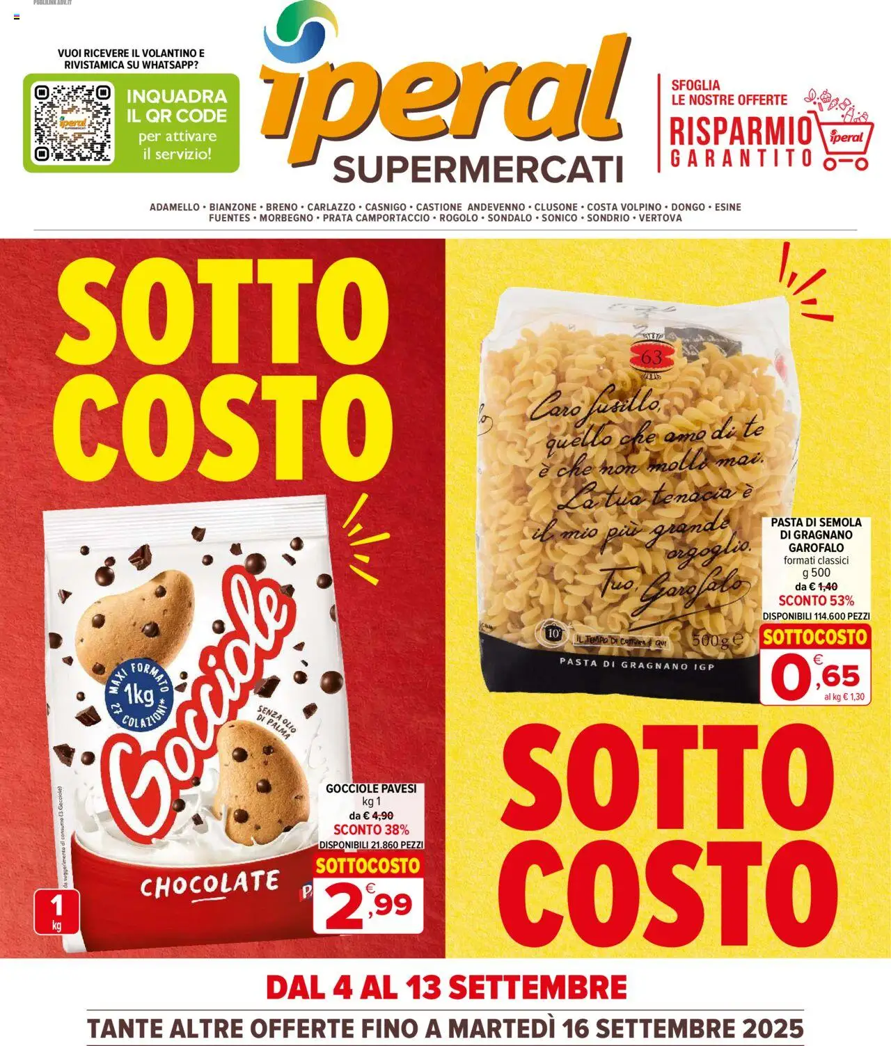 Volantino Iperal valido da 04/09/2025 numero di pagina 1