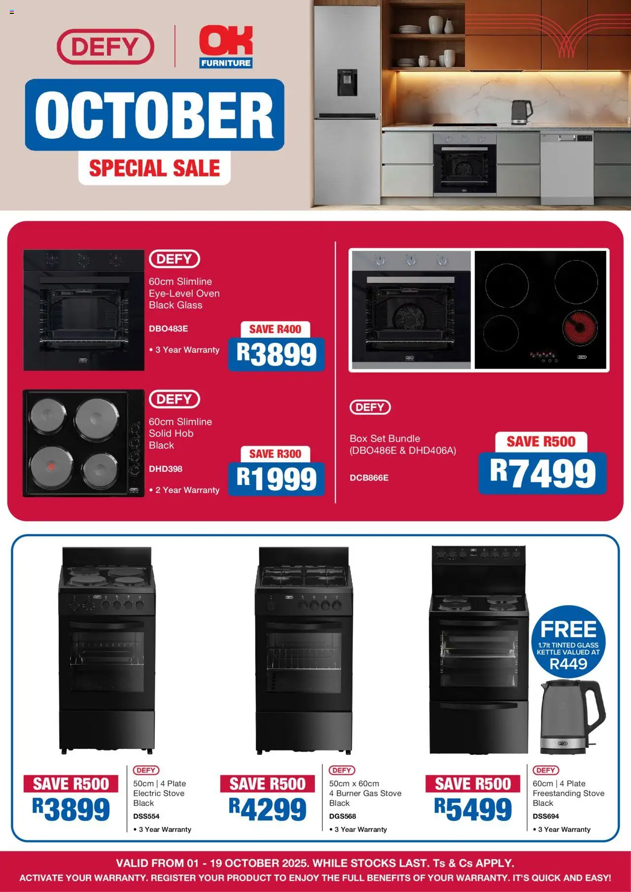 OK Furniture Defy October E-Leaflet from 01/10 - 19/10/2025 > Promotions