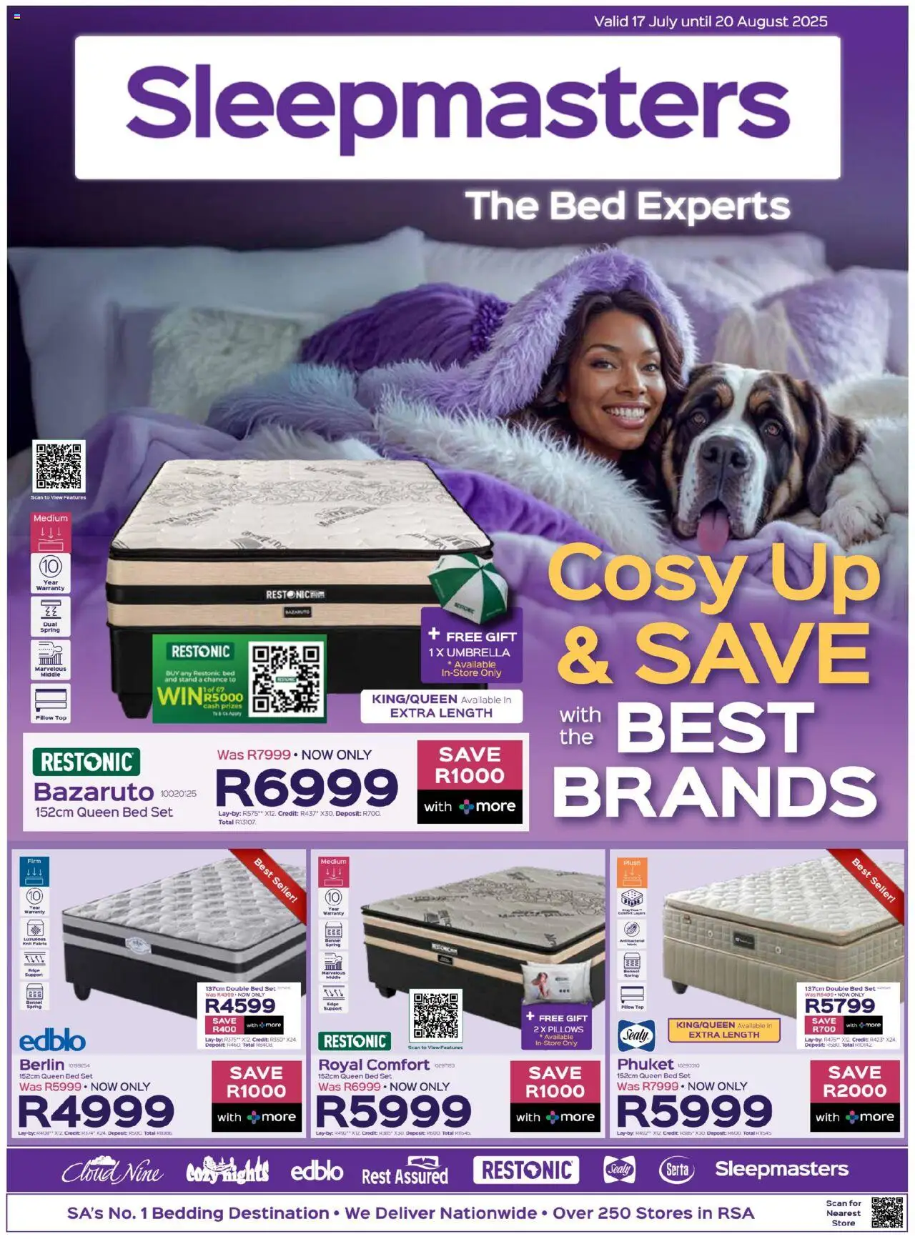 Sleepmasters Specials from 17/07 - 20/08/2025 > Promotions