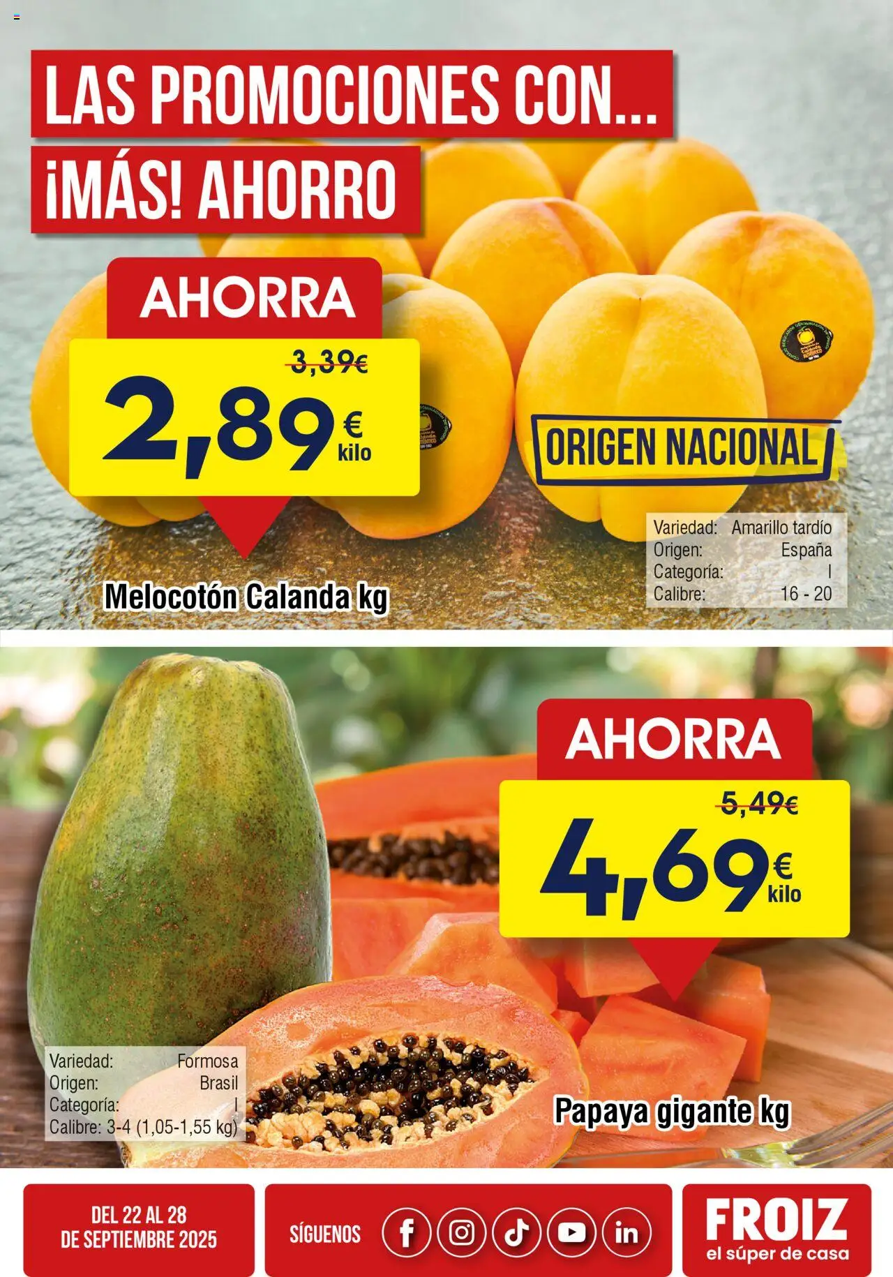 Froiz Oferta semanal > 22/09 - 28/09/2025 > Ofertas