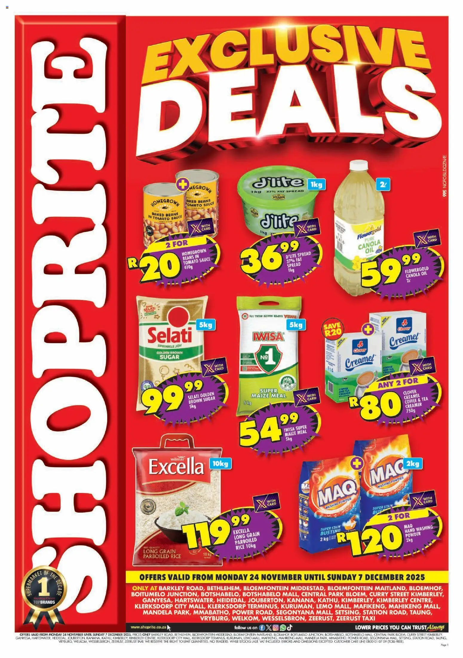 Preview of Shoprite flyer valid from 24/11/2025