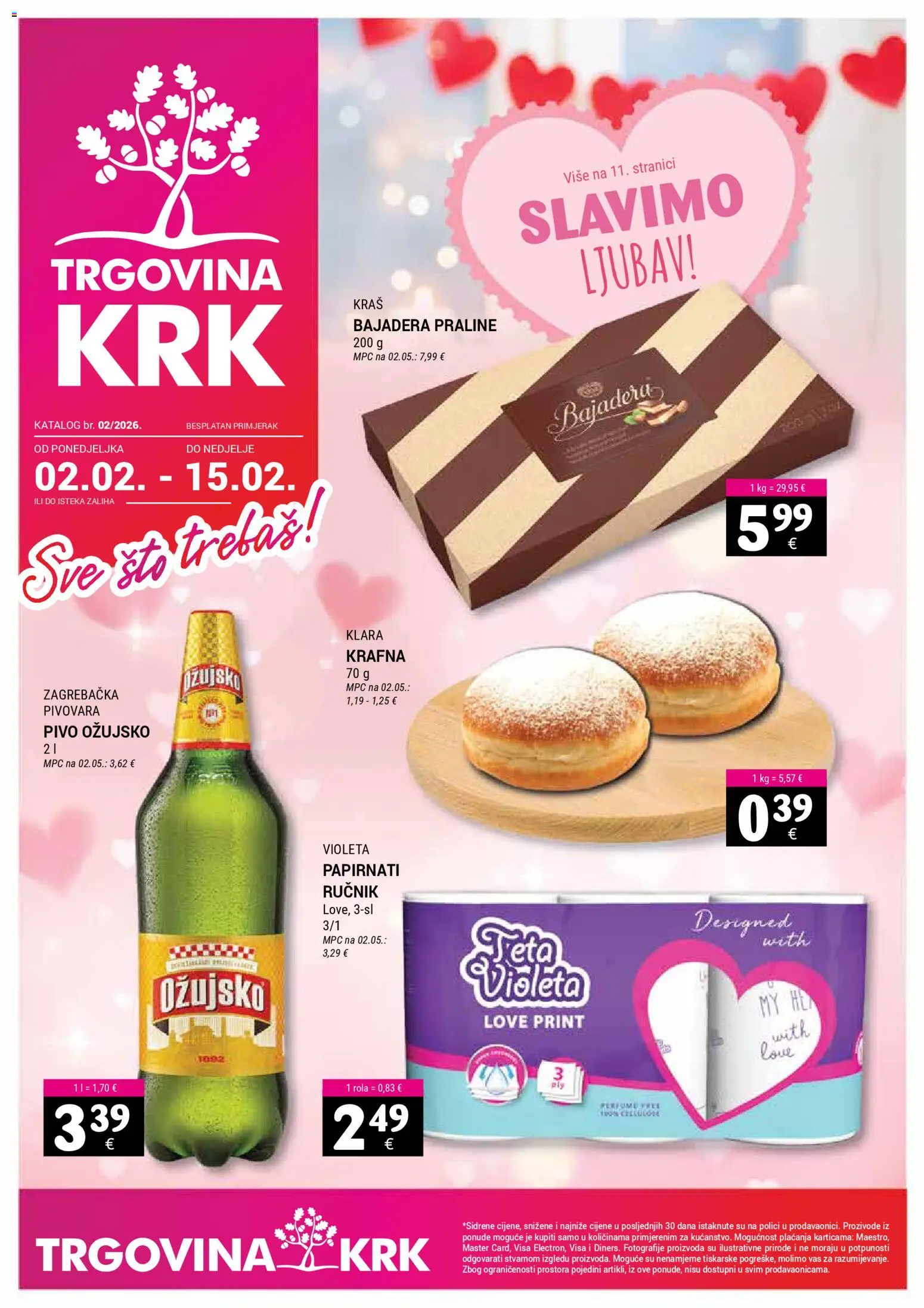 Pregled letka Katalog trgovine Trgovina Krk vrijedi od 02.02.2026