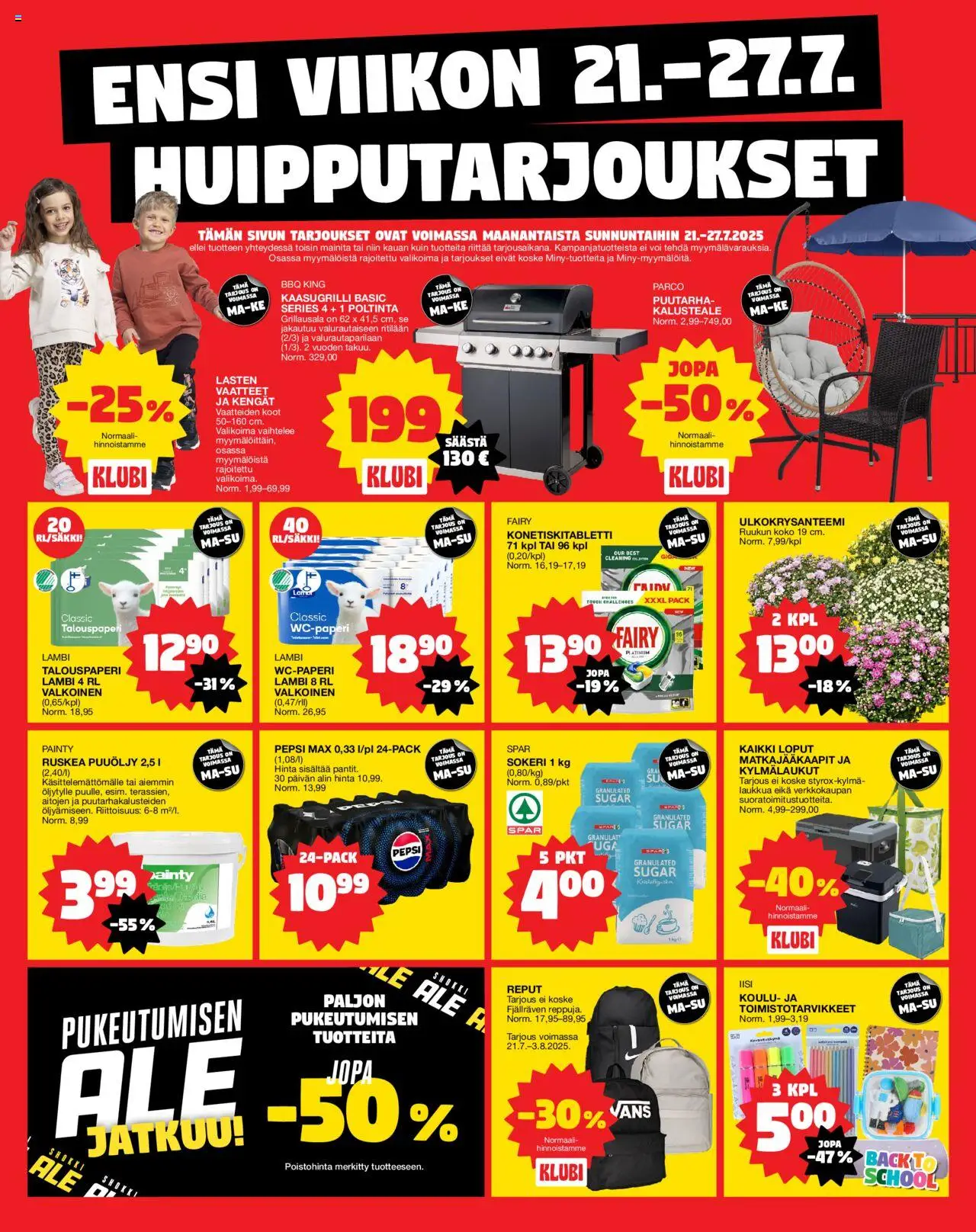 Tokmanni-kaupan Ensi viikon huipputarjoukset voimassa 21/07/2025 - Sivulla 1