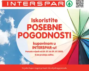 Pregled letka Posebne pogodnosti trgovine Interspar vrijedi od 09.07.2025