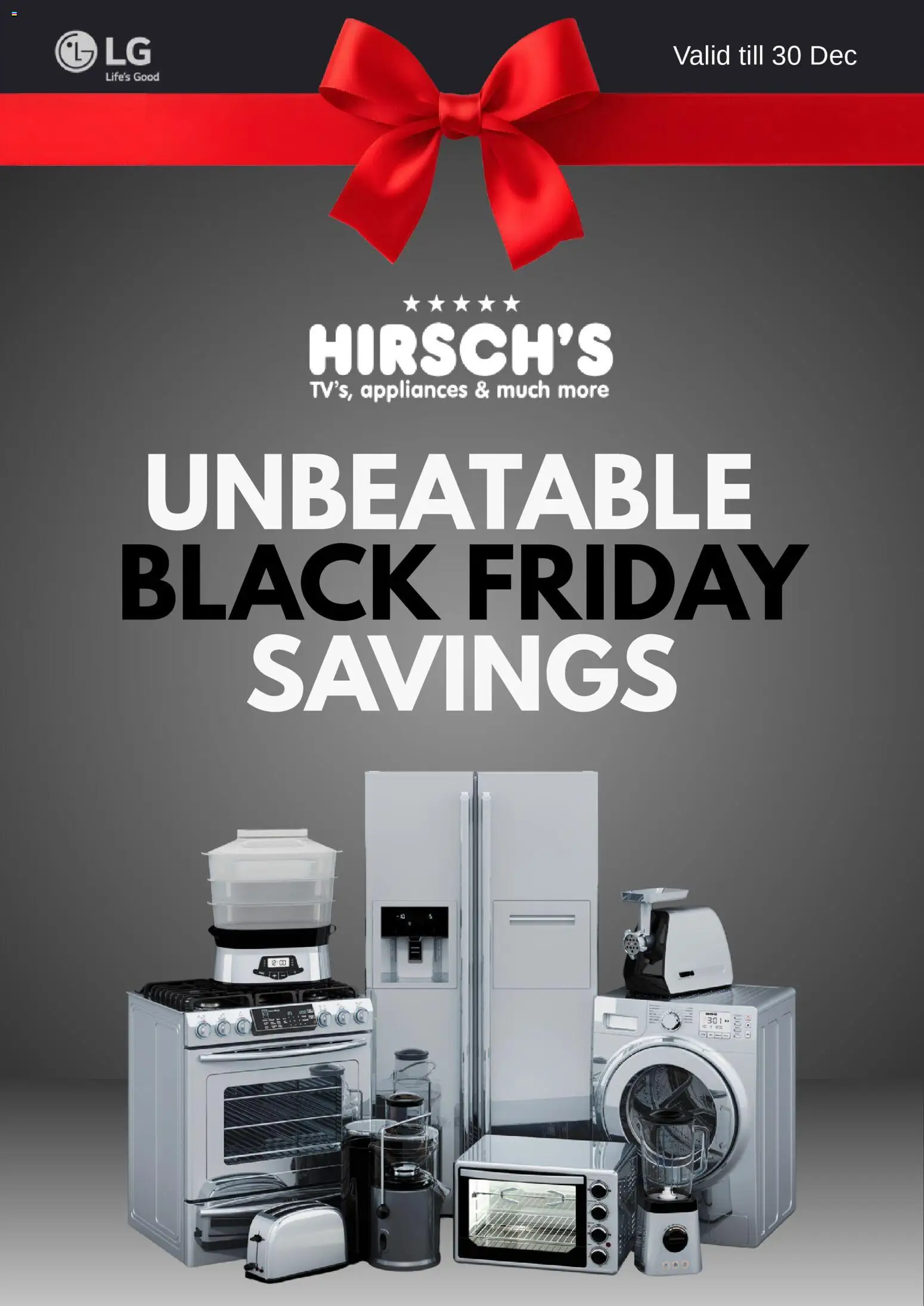 Hirsch's BLACK FRIDAY Specials > Catalogue from 26/10/2025