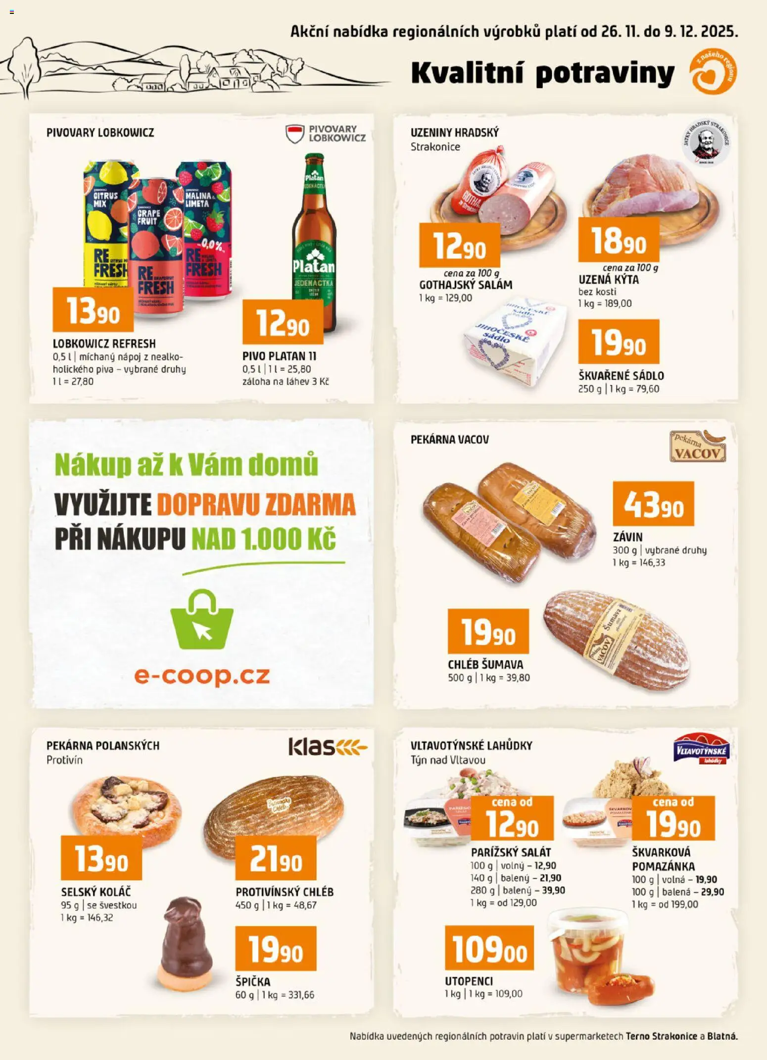 Náhled nabídky: Terno Leták - Blatná, Strakonice platný od 26.11.2025