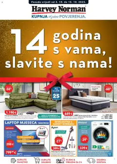 Pregled letka Katalog trgovine Harvey Norman vrijedi od 02.10.2025
