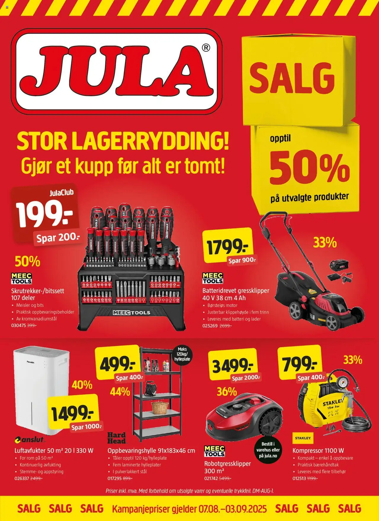 Kundeavis Jula gyldig fra 07/08/2025 - Sidenummer 1