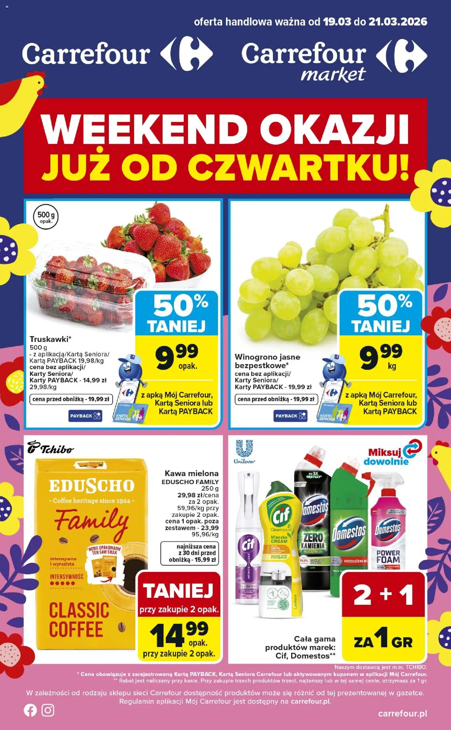 Pogląd gazetki "Carrefour gazetka - Weekend okazji" ze sklepu Carrefour ważnej od 19.03.2026