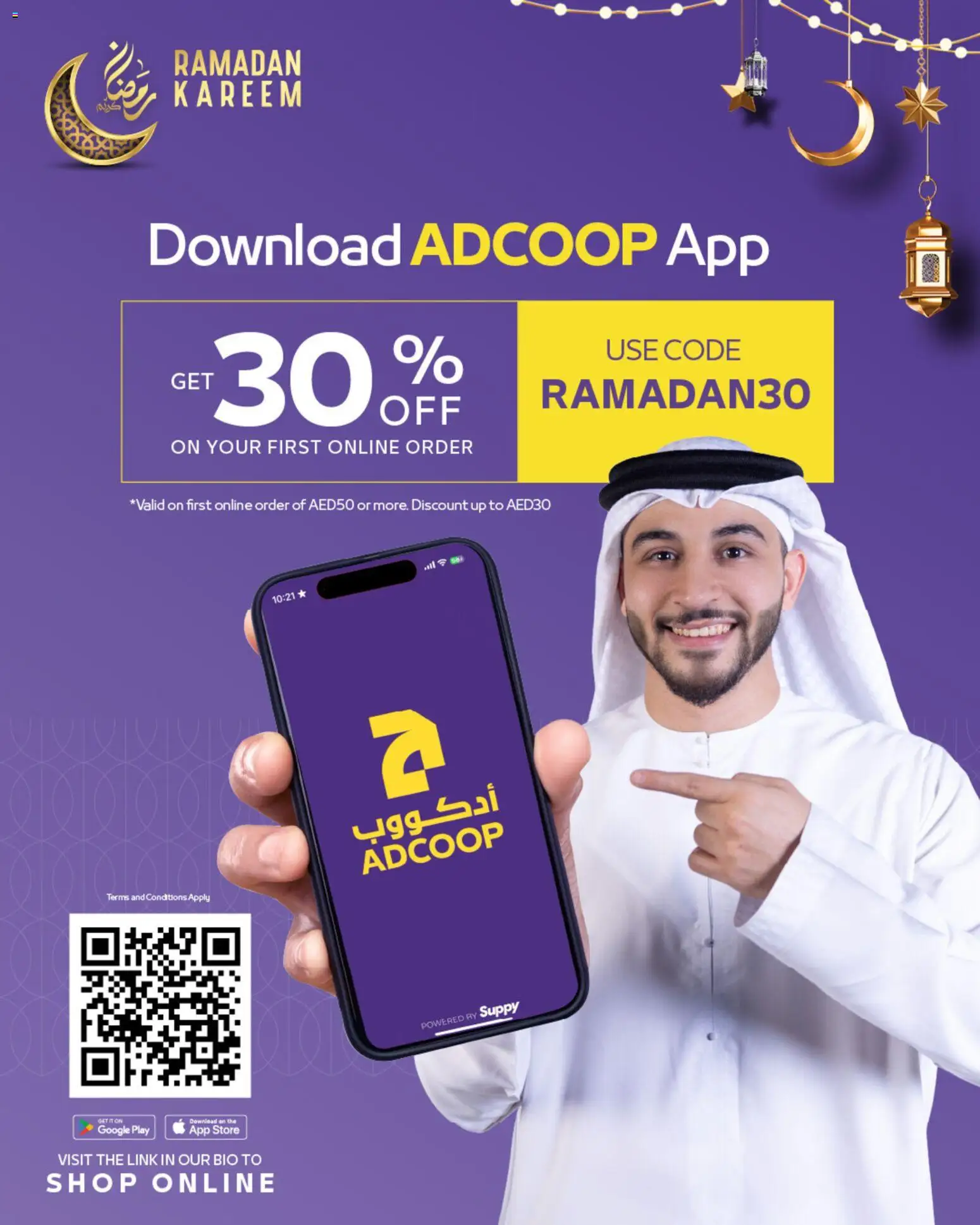 Preview of the catalogue Enjoy 30% OFF On Your First Online Order of store Abu Dhabi Coop valid from 15 Jan, 2026