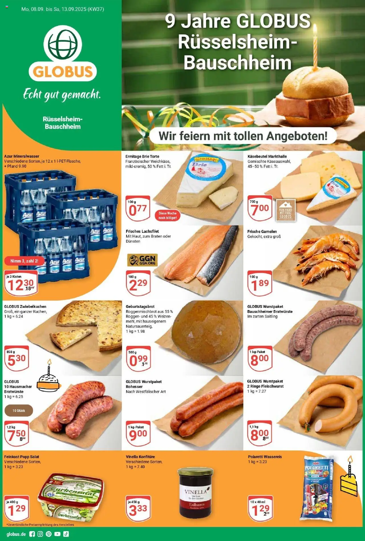 Globus Prospekt ab Montag 07.09.2025 > Prospekt Rüsselsheim	