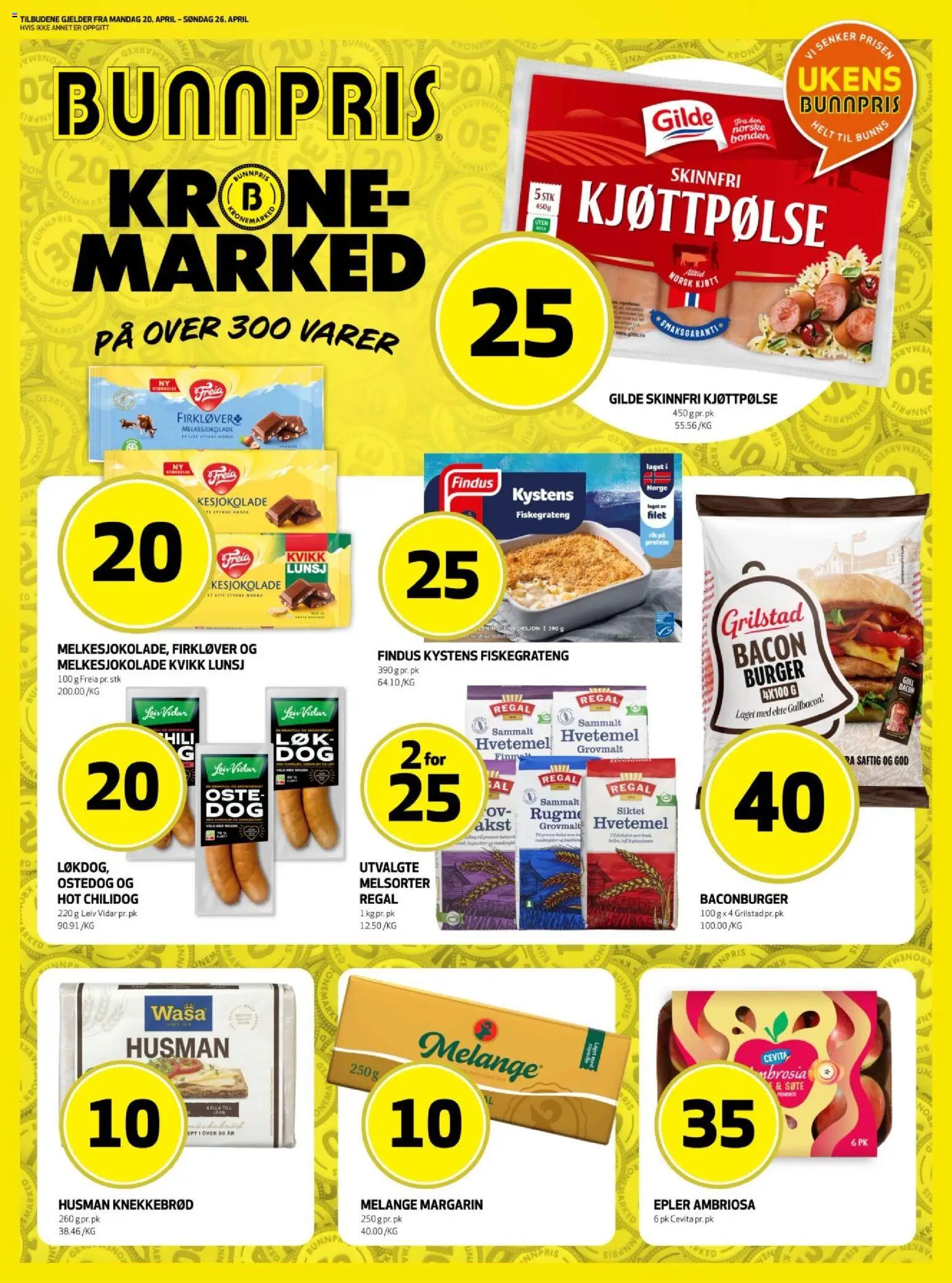 Forhåndsvis Bunnpris kundeavis fra butikk Bunnpris gyldig fra 20/04/2026