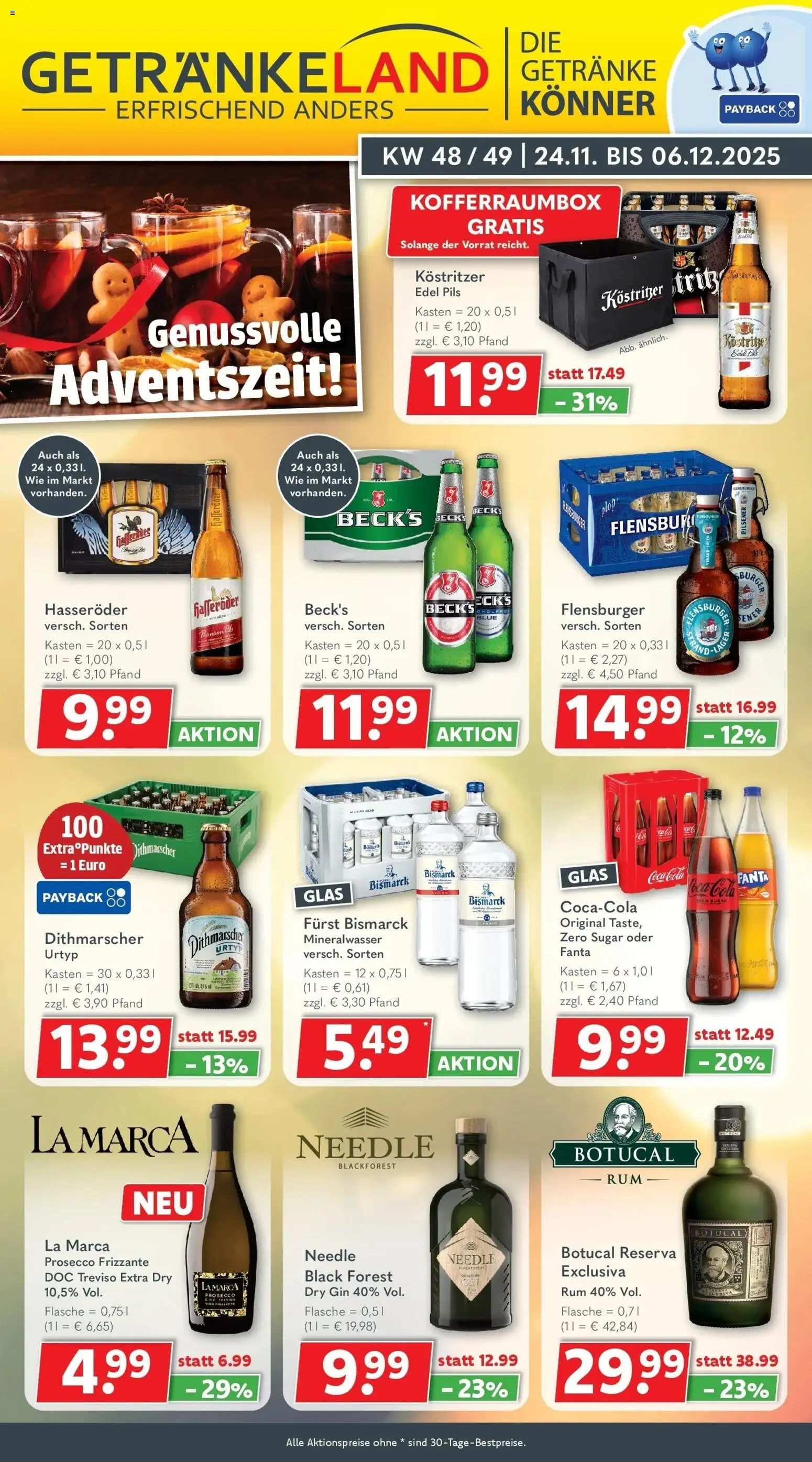 Vorschau von dem Prospekt des Geschäftes Getränkeland, gültig ab dem 24.11.2025