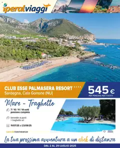 Anteprima dell'opuscolo Volantino Viaggi dal negozio Iperal valido da 02/07/2025