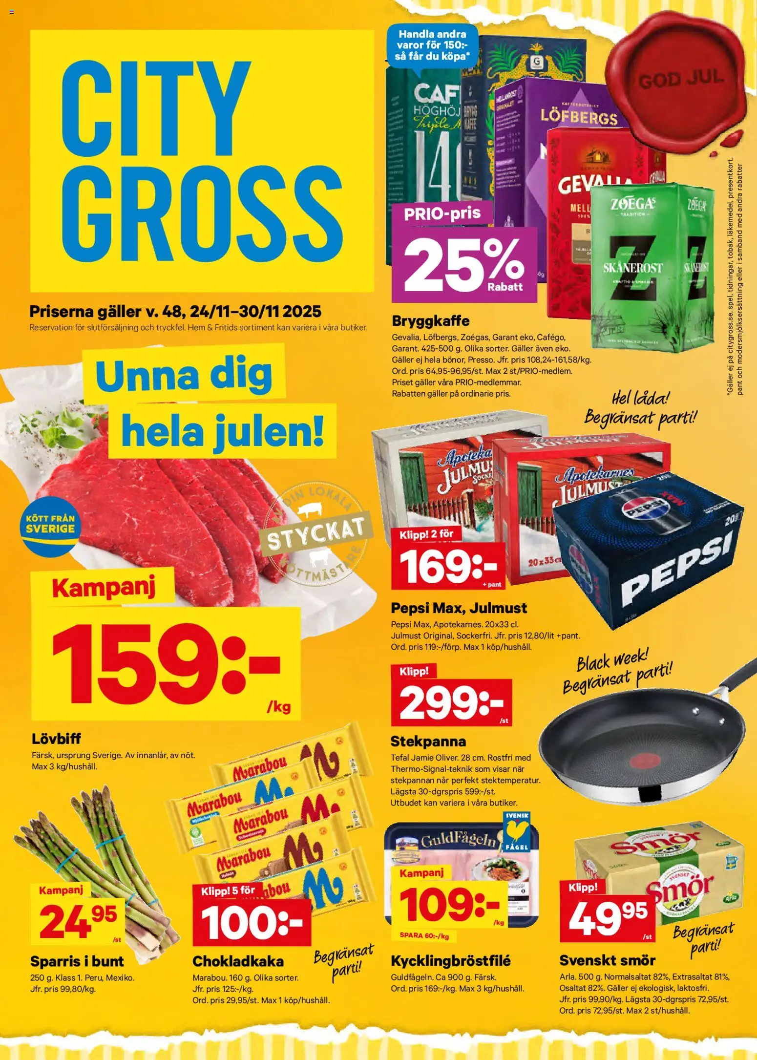 Förhandsgranska reklamblad Black Friday från butik City Gross gäller från 24/11/2025