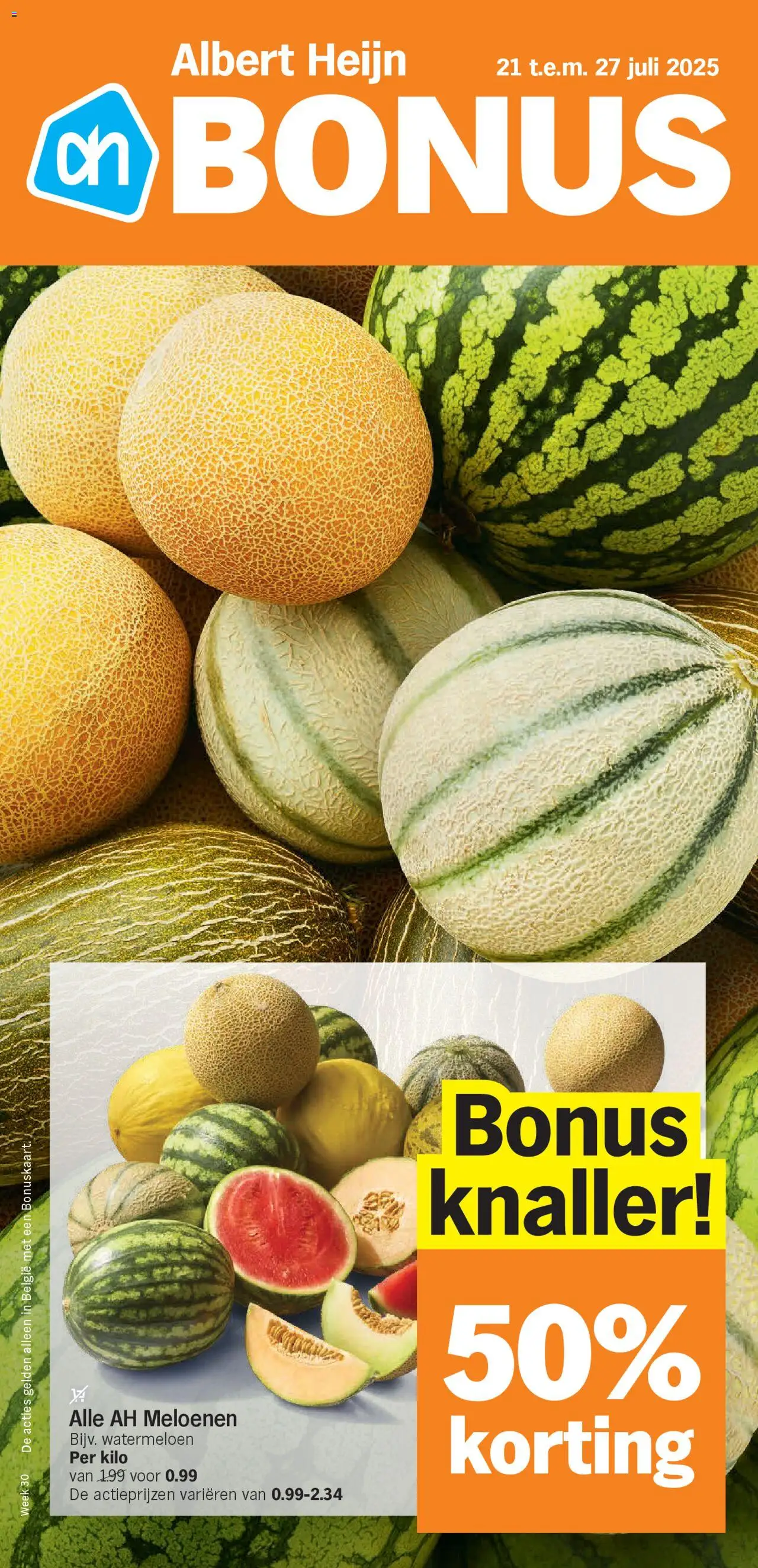 Albert Heijn shop Folder week / de la semaine 30 geldig vanaf 21/07/2025 - Paginanummer 1