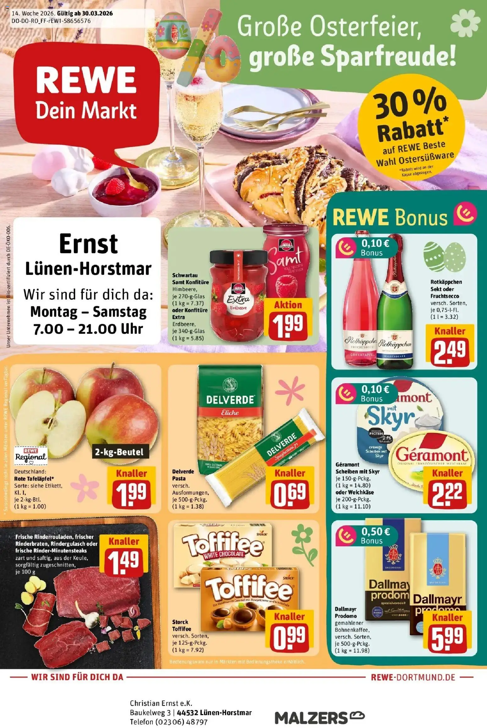 Vorschau von dem Prospekt des Geschäftes Rewe, gültig ab dem 30.03.2026